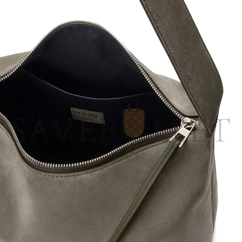 L0ew* MEDIUM LOOP HOBO IN SUEDE CALFSKIN BB22CMDX05 (26*24.5*13cm)